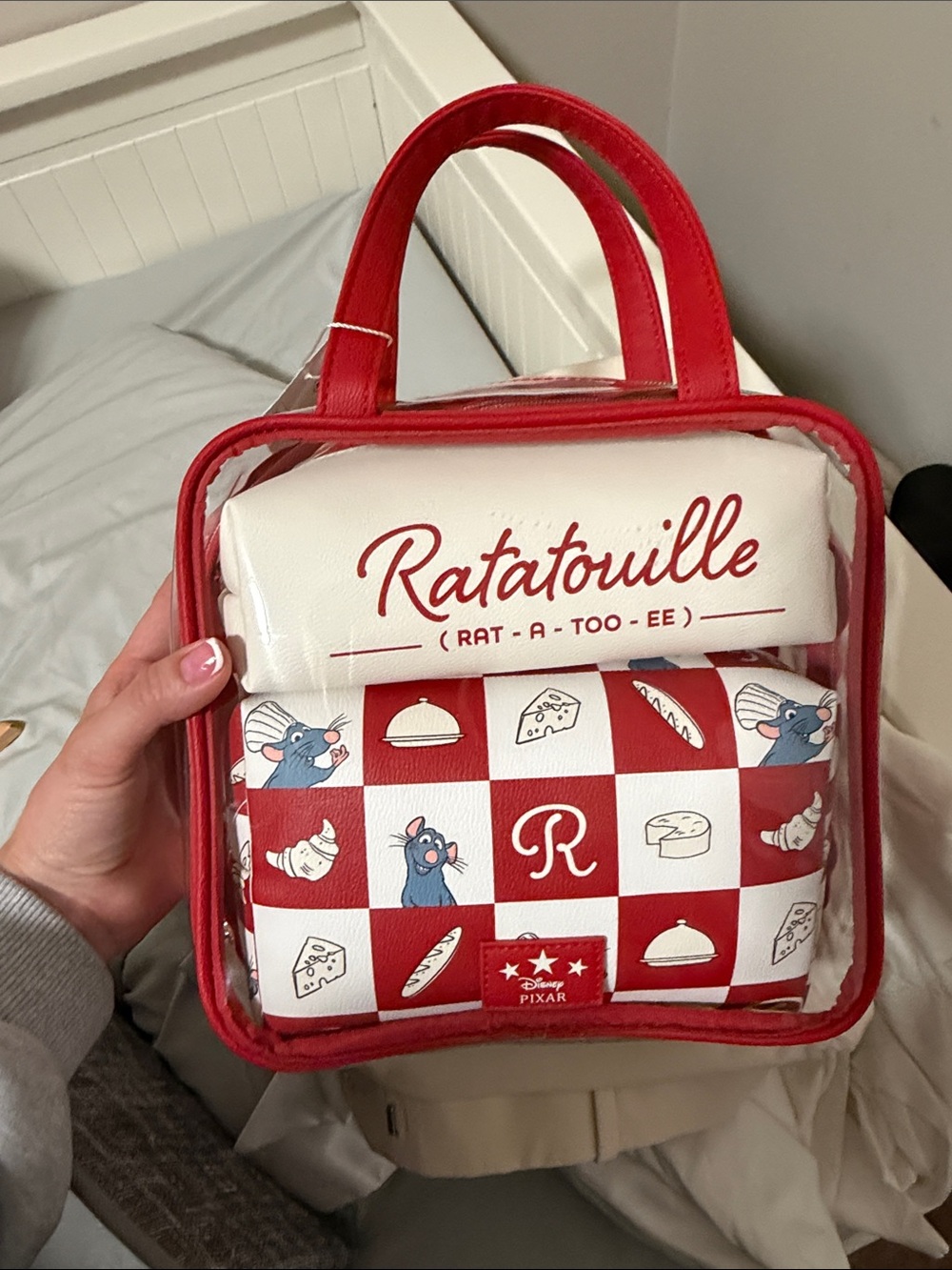 Ratatouille Red & White Clear Tote Bag